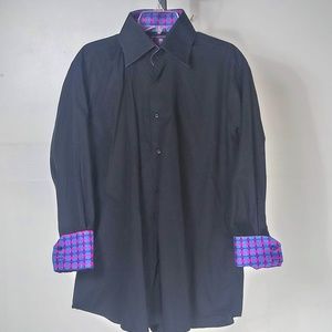 Hawes & Curtis Hurst Slim Black Shirt Men's XL